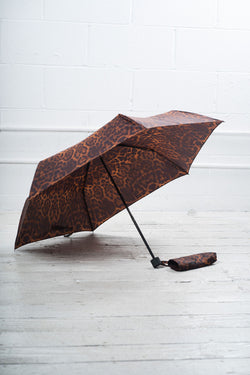 ICHI Leopard Print Umbrella